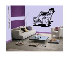TATOUTEX 3613240446377 Sticker Mural, Bleu Foncé, L 132cm x H 110cm
