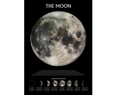 1art1 Espace Et Univers Poster - La Lune (91 x 61 cm)