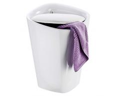 Wenko 21988100 Tabouret de Salle de Bain Candy Blanc Rectangulaire, 20 L, 35 x 50 x 35 cm, Plastique, 38,5x38,5x53 cm