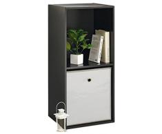 ModulHome 6RAN619NR Module 2 Cubes de Rangement Panneau/MDF Noir 29,5 x 36,5 x 77,5 cm