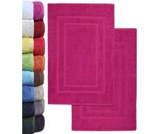 NatureMark Lot de 2 Tapis de Bain en Ã©ponge 100% Coton Rose 50 x 80 cm