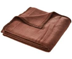 David Fussenegger Capri Plaid Uni, Mittelbraun, 150 cm x 200 cm