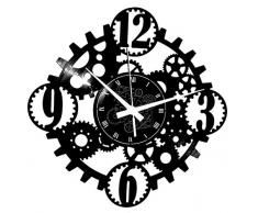 Instant Karma Clocks Horloge Murale en Vinyle rÃ©tro Gothic Steampunk Engrenages Vintage Handmade