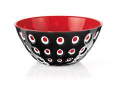 Guzzini 279425146 RÃCIPIENT Ã¸25 Le MURRINE, Verre Acrylique, Noir/Rouge/Blanc, 25 cm