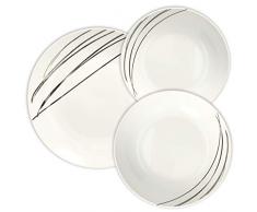 Tognana Service de table 18 pièces JULIET, Porcelaine, Noir