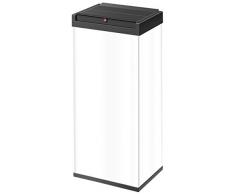 Hailo 0860-231 Poubelle, Acier Inoxydable, Blanc, 26 x 34 x 77 cm