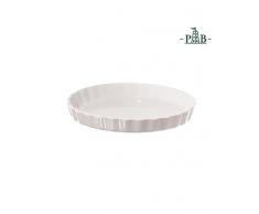 la Porcellana Arezzo Ã Tarte Plat de Cuisson cm 32Â Go, Blanc