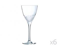 Cristal dArques L6726 Verre Ã Pied en cristallin 21cl - Lot de 6 Intuition, Transparent, 21 cl