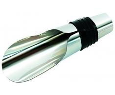 Fackelmann 49471 Bec verseur de vin Acier Inoxydable silicone Argent/Noir 7,5 cm