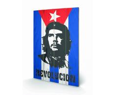 Che Guevara Pyramid International DÃ©coration Murale en Bois Motif Drapeau