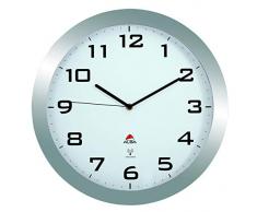 ALBA HORISSIMORC M Grande Horloge Silencieuse Radio ContrÃ´lÃ© Gris MÃ©tal 38 x 5,5 x 38 cm