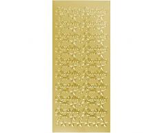 Creativ Company Autocollants, feuille 10x23 cm, or, Glà ¦delig Jul, 5 feuille