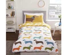 Rapport Housse de Couette, Polycoton, Ocre, Simple