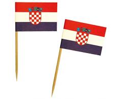 Decor Service Drapeau Picker, Bois/Papier, Multicolore, 6,8Â x 0,2Â cm