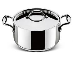 Lagostina 011115031224 Accademia Lagofusion Faitout avec Couvercle Inox 24 cm