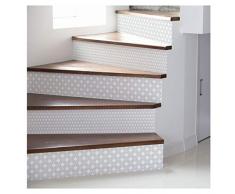 Ambiance-Live col-stairs-ROS-B092_30x105cmX2 Stickers carrelages escaliers, Vinyle, Oskar, 4 Bandes de 15 x 105 cm