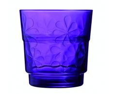 Luminarc 9213679 Lot de 6 Gobelets Forme Basse Funny Flowers Verre Violet 25 cl