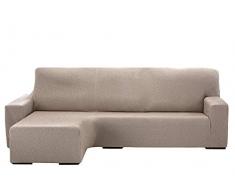 Martina Home Protection canapé avec Chaise Longue élastique Beirut, Ivoire, Bras Gauche Court de 240 à 280 cm