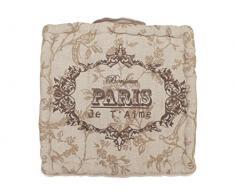 Soleil docre Coussin tapissier, Coton, Ecru, 40x40x8 cm