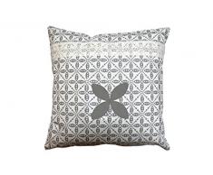 Soleil docre 547689 OSLO Coussin brodÃ© Coton Gris 40 x 40 cm