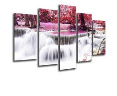 Tableau Moderne Photographique, Impression sur bois, Paysage Cascade Rio Naturaleza, 165 x 62 cm, ref. 26247