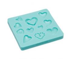 Kitchen Craft SDIFM07 Moule Sweetly Does It CÅurs en Silicone, Bleu, 9 x 12 x 16 cm