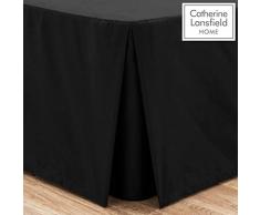 Catherine Lansfield Drap en Percale Polycoton sans Repassage Noir, Noir, Double