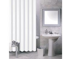 MSV 140030 Rideau de Douche 180x200cm de PVA en Blanc, Plastique, 200x18x1 cm