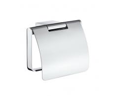 SMEDBO AK3414 Porte-Rouleau de WC Air avec abattant chromÃ©, Laiton, Argent, 12,6 x 10,6 x 11 cm