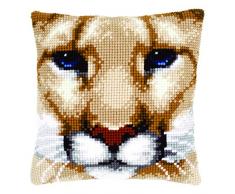 Kit coussin au point de croix Chat sauvage