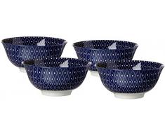 Ritzenhoff & Breker 203585 Vaisselle, Porcelaine, Bleu/Blanc, 15,5 x 15,5 x 8 cm