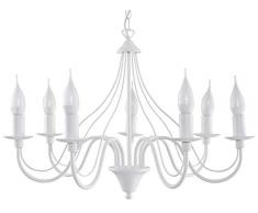 Sollux Lighting MINERWA 7 Lustre Acier Blanc