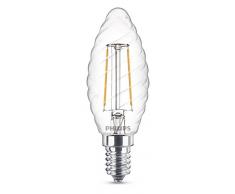 Philips ampoule LED Flamme Torsadée Filament E14 2W Equivalent 25W Claire Blanc chaud