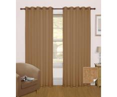 Homescapes Rideau à Oeillets Occultants - Blackout - 165 x 228 cm, Paire de Rideaux, Couleur Chocolat au lait