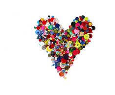 Creativity Papers Assortiment de Boutons 1000 g pour Toutes Les activitÃ©s de Loisirs crÃ©atifs, Collage, Tricot, Crochet, marionnettes, comptage, triage des Tailles, Multicolore, 2 mm-15 mm