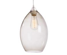Luminaire Wilkinson, suspension verre fumé, 40 W, fumé, ø 20 x H 30 cm