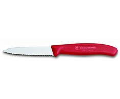 Victorinox 6.7631 Couteau d’Office avec Lame Pointue/Tranchant denté, Acier Inoxydable, Rouge, 30 x 5 x 5 cm