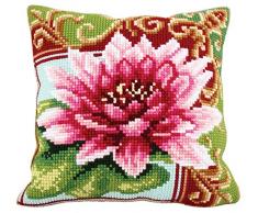 Collection DArt 5174 Nénuphar Somptueux 2 Kit de Coussin Gros Trous Coton Multicolore 50 x 45 x 0,1 cm