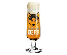 RITZENHOFF Verre à bière, Cristal, Cristal, weiÃ/Blau/Rosa, 5.5 x 5.5 x 21.6 cm