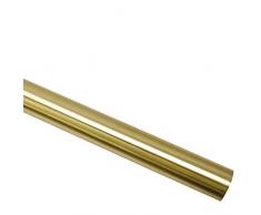 GARDINIA Tringle à rideau, Barre métalique, Série Chicago, Diamètre: 20 mm, Longueur: 160 cm, Couleur: Laiton mat