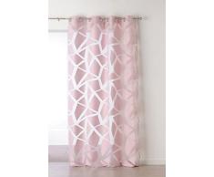 Linder Rideau - 8 Åillets Fusil Ronds, 100% Polyester, Rose, 140x245