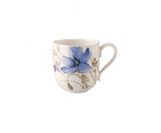 Villeroy & Boch Mariefleur Gris Basic Mug Ã cafÃ©, 350 ml, Hauteur : 9 cm, Porcelaine Premium, Blanc/Multicolore
