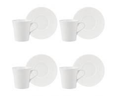 Mikasa Ciara Lot de 8 tasses Ã expresso en porcelaine fine Blanc 150 ml