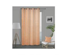 Soleil docre Rideau ÃÂ ÃÂ oeillets, Polyester Coton, Orange, 135x250 cm
