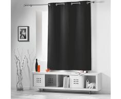 Douceur dIntérieur Rideau à Åillets Polyester Charbon 140 x 180 cm