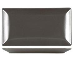 H&H Boston Plat Rectangulaire 25 x 15 Brown Stoneware