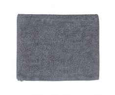 Relaxdays - Tapis de salle de bain - Lavable - Pour sol chauffant - Gris
