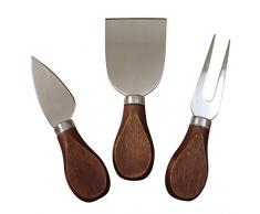 Fackelmann 40912 set 3 en 1 de couteaux Ã fromage, Bois, Acier inoxydable