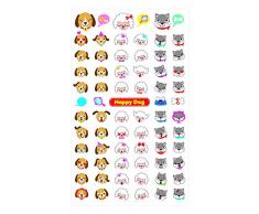 Toga SFG28 Têtes de chiens Planche de sticker Plastique/Epoxy Multicolore 9,5 x 18,5 x 0,2 cm