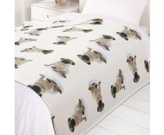 Dreamscene Chaud Chiot Soft Couvre-lit Polaire Plus de Couverture, Multicolore, 120Â x 150Â cm